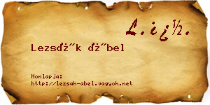 Lezsák Ábel névjegykártya